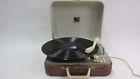 1-emp2-kk Rca Victor Vintage Victrola Record Player Brown Carry Case Model
