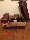 104-1 Vintage Portable Record Player Fonograph Spins Plays
