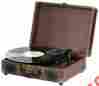 39226 Vinyl Record Player Turntable 3 Speed Vintage Retro Portable Speakers Suitcase