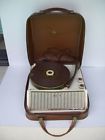 4020 Steelman Vintage Twin Speaker Record Player In Case For Parts