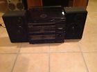 6846bkf Soundesign Vintage Turntable Am Fm Stereo Receiver Double Cassette Deck