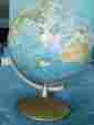 A-110000-751 Rand Mcnally World Portrait Globe Raised Topographical Atomic Era