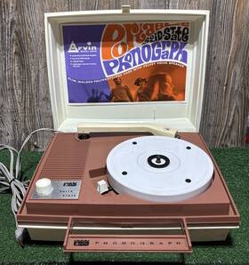 48p26 Arvin Vintage Solid State Phonograph Spins And Plays Read