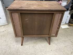 77p18 Arvin Antique Stereo Inside Cabinet Model