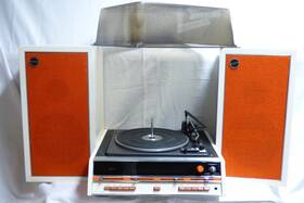 Bc460 Bogen Stereo With Garrard 3500 Record Player Ls20 Speakers 2x Organge Rare
