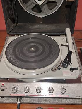 Vp18 Bogen / Lenco Vintage Space Aged 1960 S.portable Turntable Speaker. Works