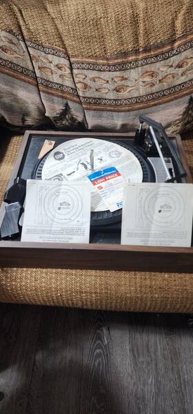 C129ff Bsr Rare Vintage Automatic Turntable Model With Dust Cover Just Serviced