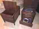 C625g Ge Rare General Electric Stereo Chairside End Tables Mid-century Danish