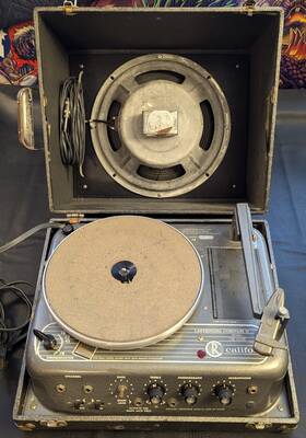15aj8 Califone Broken Rheem Suitcase Record Player For Parts Or Restoration