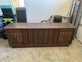 828008 Capehart Exclusive Record Player And Stero 8 Track Double All Wood