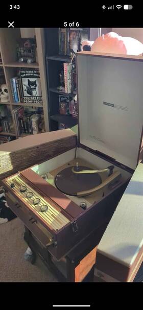C1014-t Columbia Vintage Record Player With Speakers