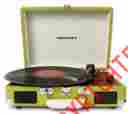 Cr8005a-gr Crosley Stereo Turntable Player Portable Vinyl Record Ipod Speaker Green Music Party Gig
