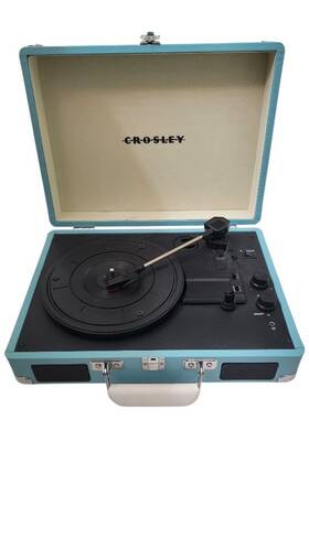 Crosley Cr8005td-tu Cr8005d-tu Cruiser Deluxe Bluetooth Record Player Turntable Turquoise