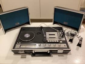 Scp-71fw Crown Model Portable Radio Cassette And Record Player