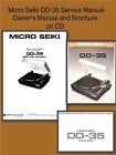 Dd-35 Instruction Service Cd Turntable Micro Manual Owners Seiki Parts List
