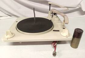 300060 Decca 1959 Turntable For Parts Or Repair Console Pull