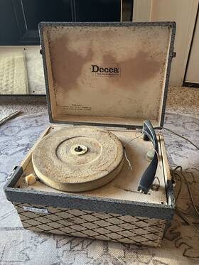 Dps-13 Decca Vintage Palm Beach Iv Record Player 4 Speed For Parts Powers On