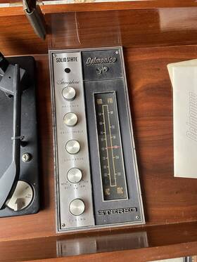 8qs209 Delmonico Stereophonic Solid State Stereo Console Record Player Model