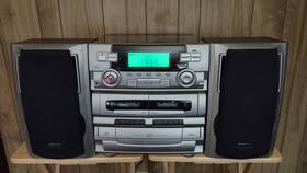 Ms9933tt Emerson Stereo Record Player 5 Cd Changer Dual Cassette Am/fm Radio