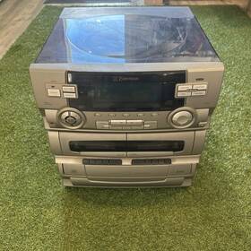 Ms99920tt Emerson Vtg Audio System Record Turntable 5 Cd Am/fm Dual Cassette