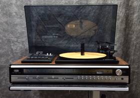 Ahs-124 Evadin/aiko Vtg 70s Stereo Music System - Receiver Turntable Cassette Read