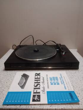 Mt-888 Fisher Studio Standard Turntable Record Player Powers Up