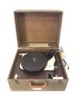 118632 Garrard Portable Turntable Made In England Wooden Case