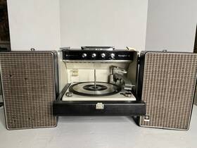 Rp-2060-a Ge Vintage Rp-2160a Portable Trimline Phonograph 4 Speed Tube Amp Record Player