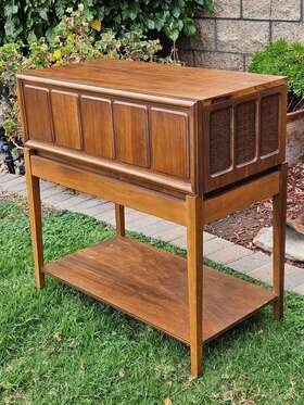 S671g Ge Vintage Mid-century Stereo Record Radio Console Danish Modern Atomic