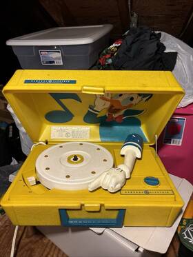 Rp3123a General Electric Vintage Walt Disney Donald Duck Record Player