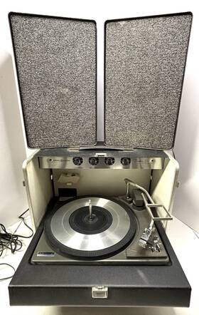 T541g General Electric Vintage G.e. Trimline Stereo 500 Vinyl Record Player Works Stylus Need Adjusted