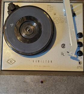 922p Hamilton Electronics Vintage Portable Record Player Model Working