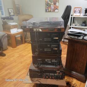 68335648207 J C Penny Vintage Home Stereo System With Turntable