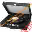 Jen-jta-410-bk Jensen Portable 3-speed Stereo Turntable W Built-in Speakers Blk