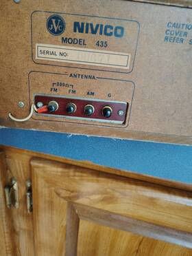 00671 Jvc Vintage Nivico Stereo Record Player Model# 435 As Is