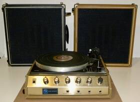 L55s Lenco / Statler Records Vari-speed Record Player 200a Turntable With Speakers Video