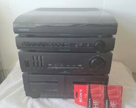 17978177 Magnavox Stereo With Turntable Receiver And Dual Cassette -ah307m 3701 Tested Vntg