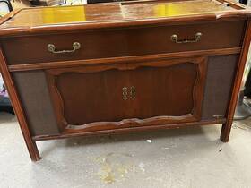 1p3684 Magnavox Vtg Imperial Record Player Stereo Console Turn Table 8