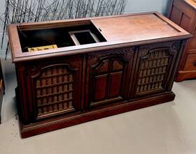 1p3763 Magnavox Vtg Astro-sonic Console Stereo Phonograph Model Mid-century