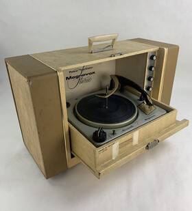 1sc251 Magnavox Micromatic Stereo Console Record Player Works With Loud Hum