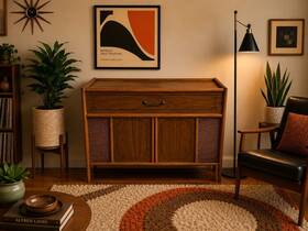 Magnavox 2st289 Vintage 1960s Mcm Am/fm Stereo Record Player Walnut Help