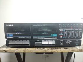 Ph1202 Magnavox Philco Black Integrated Compact Stereo System Record Player Turntable