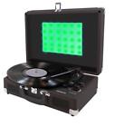 Momd699 Magnavox Portable Color Changing Light Bluetooth Stereo Turntable Suitcase Music