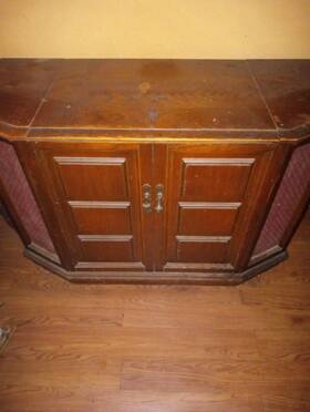 2438b Montgomery Ward 1960s Vintage Airline Console Stereo Record Player