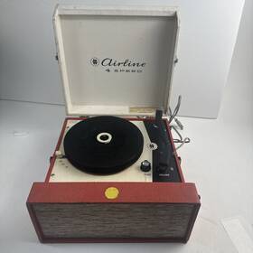Jwr758a Montgomery Ward Wards Airline Portable Record Player Retro 1960s Red/white