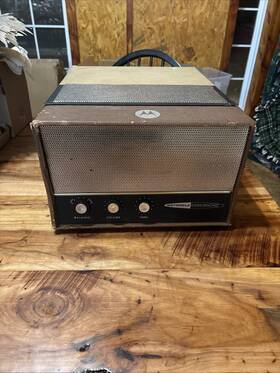 Sf11n Motorola 1950s Sterophonic Turntable And Speakers Work When Tested