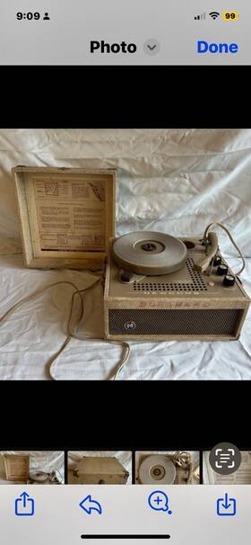 Ed-hb8 Newcomb Vtg Portable Record Player Variable Speeds As Is For Parts