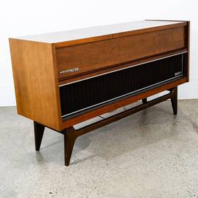 4tr-990 Nivico Mid Century Modern Stereo Console Record Player Hifi Radio Solid State