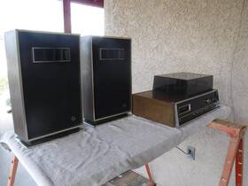 Ctp-825 Olympic Working Stereo 8 Track Record Player With Speakers Vintage