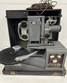 14b145 Operadio Rare Dukane Model With Phono/microphone/projector/speaker Seenotes